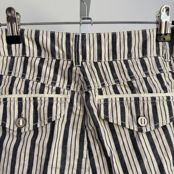 Michael Stars sz M‎ Blue White Stripe 100% Linen Summer Shorts - Picture 6 of 8